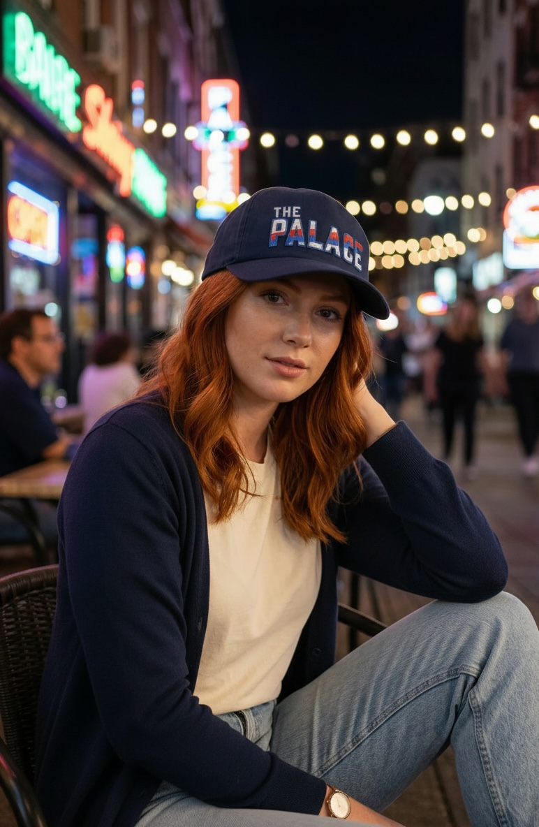 THE PALACE - SASH-ON-NAVY SNAPBACK