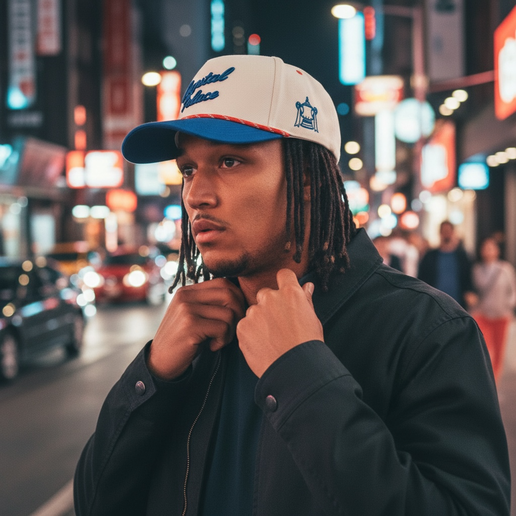 CPFC - THE DAVE - Crystal Palace Retro Script Rope Snapback Cap