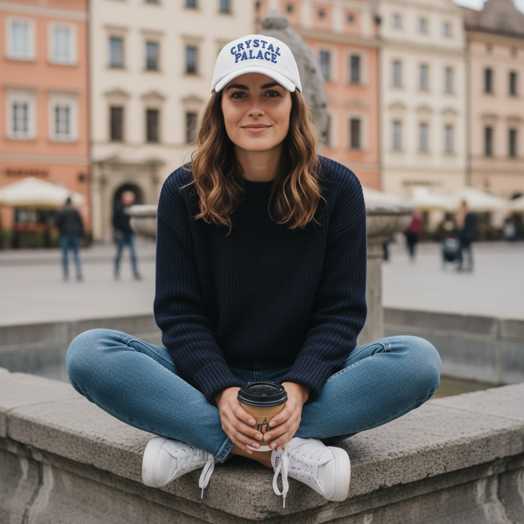 CRYSTAL PALACE Dad Cap - "Lublin White"
