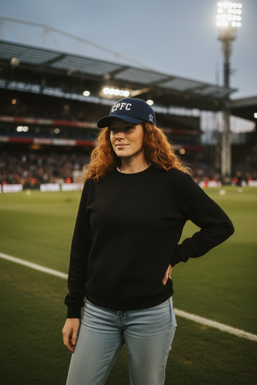 CPFC Navy Wool Low Crown - Leather Strap/Buckle