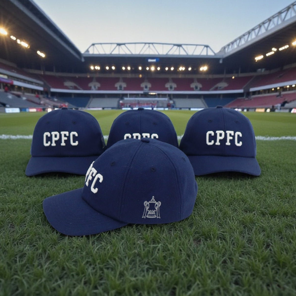 CPFC Navy Wool Low Crown - Leather Strap/Buckle