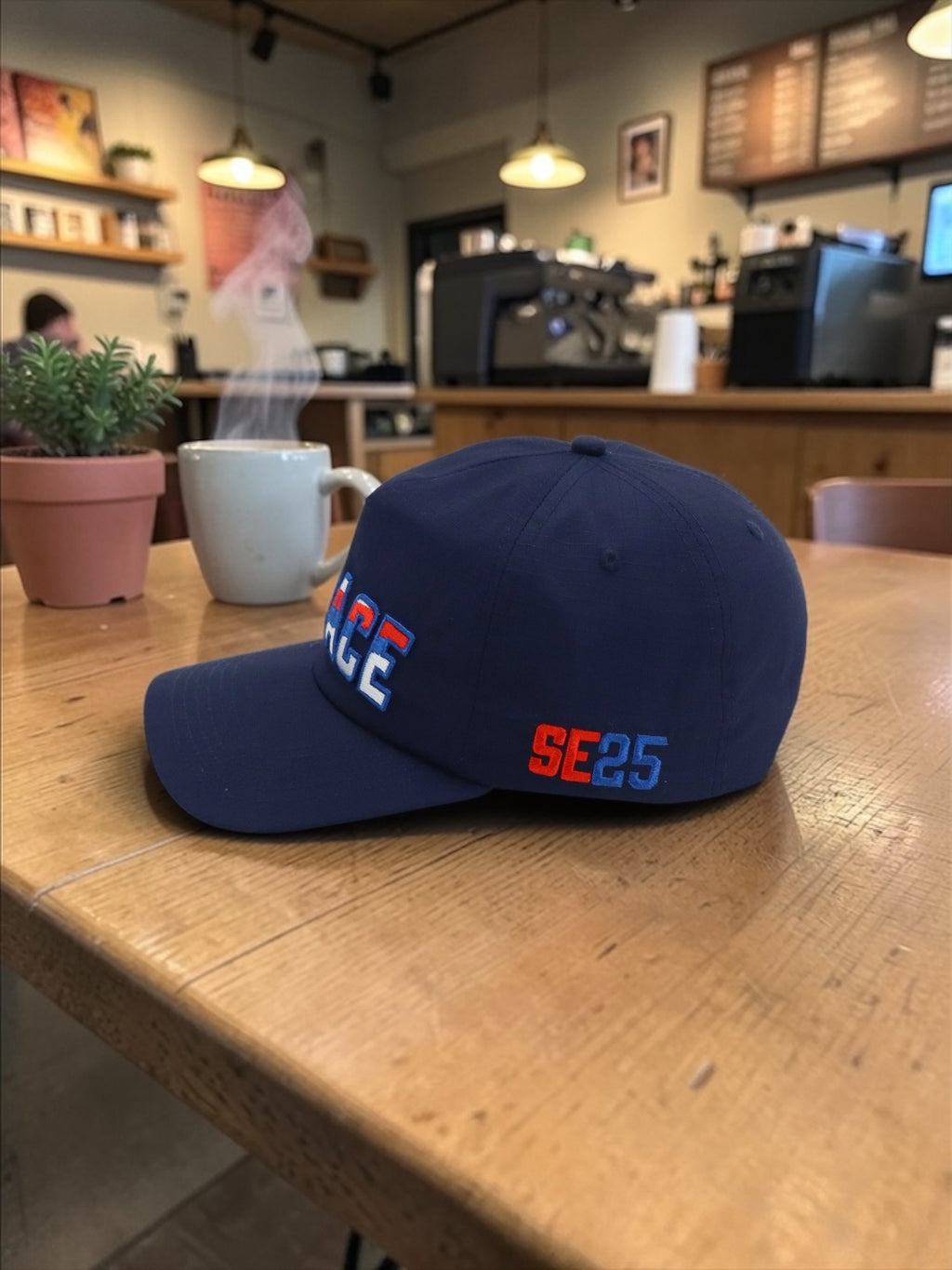 THE PALACE - SASH-ON-NAVY SNAPBACK