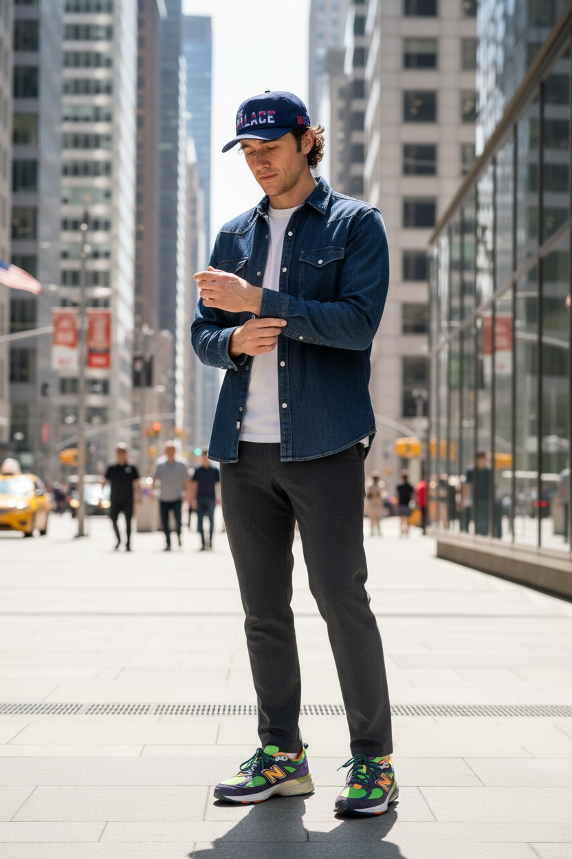 THE PALACE - SASH-ON-NAVY SNAPBACK