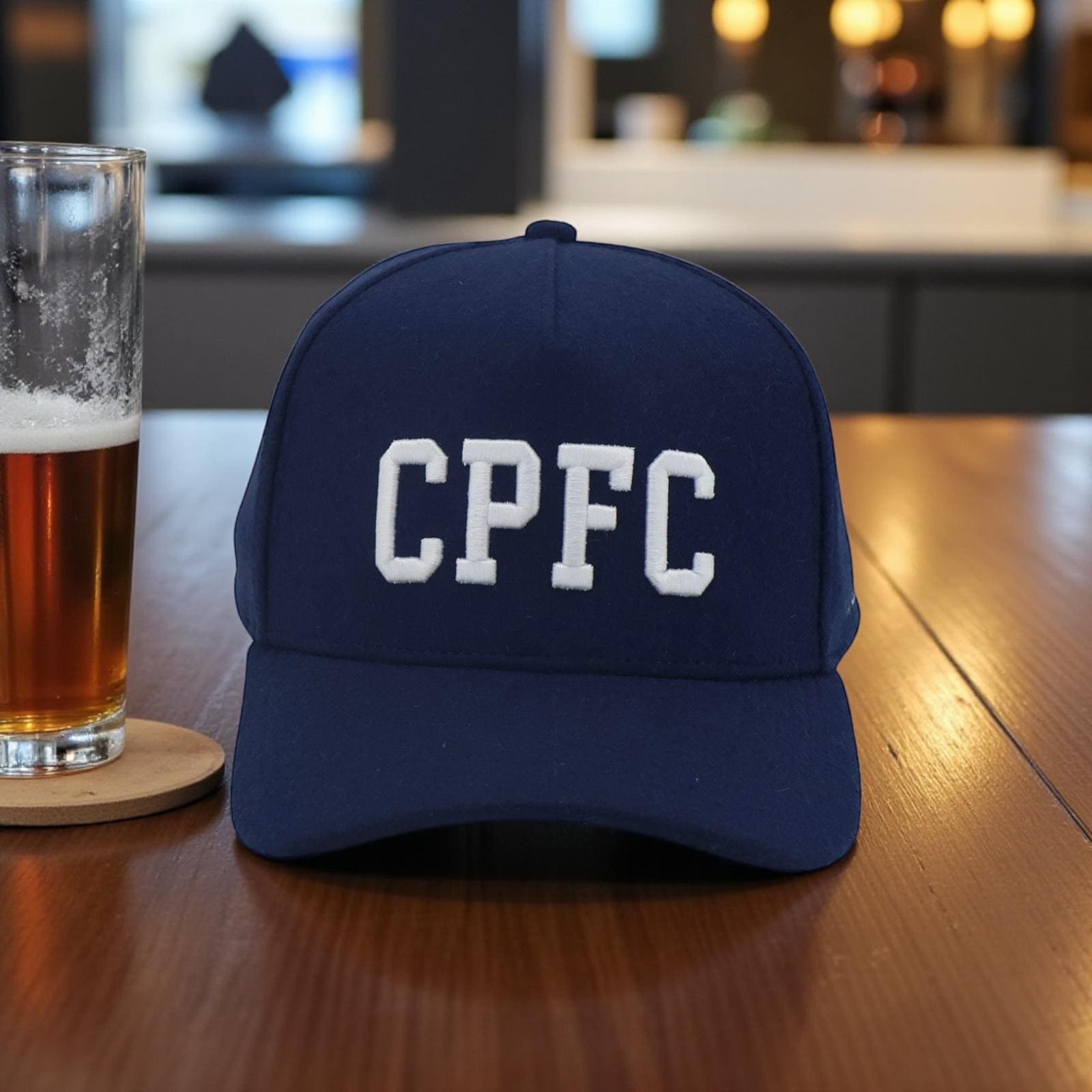 CPFC Navy Wool Snapback Cap